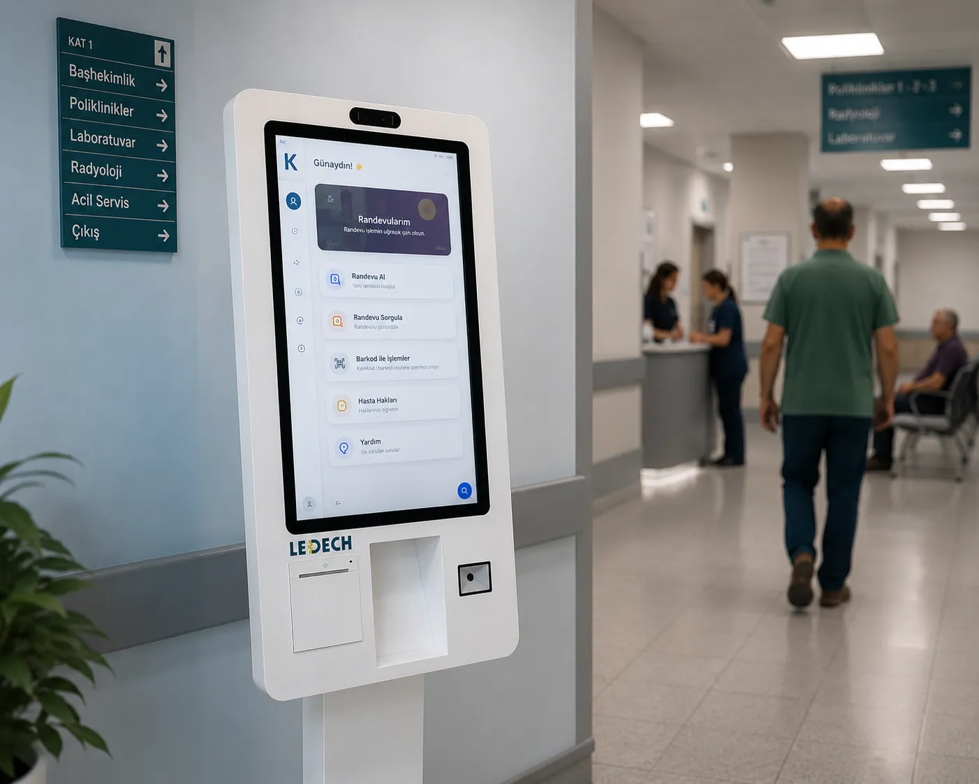 Sayfa blok hastane kiosk yazilim